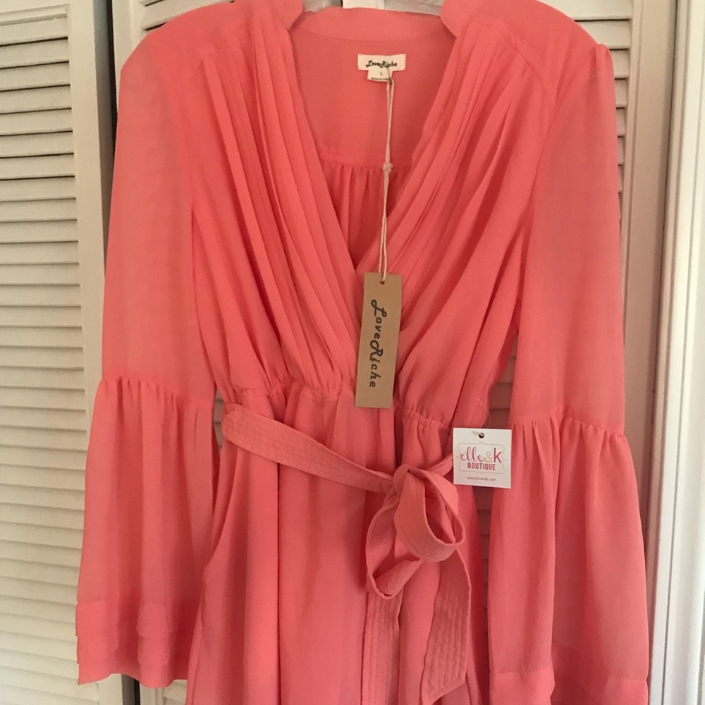 Bell sleeve midi dress